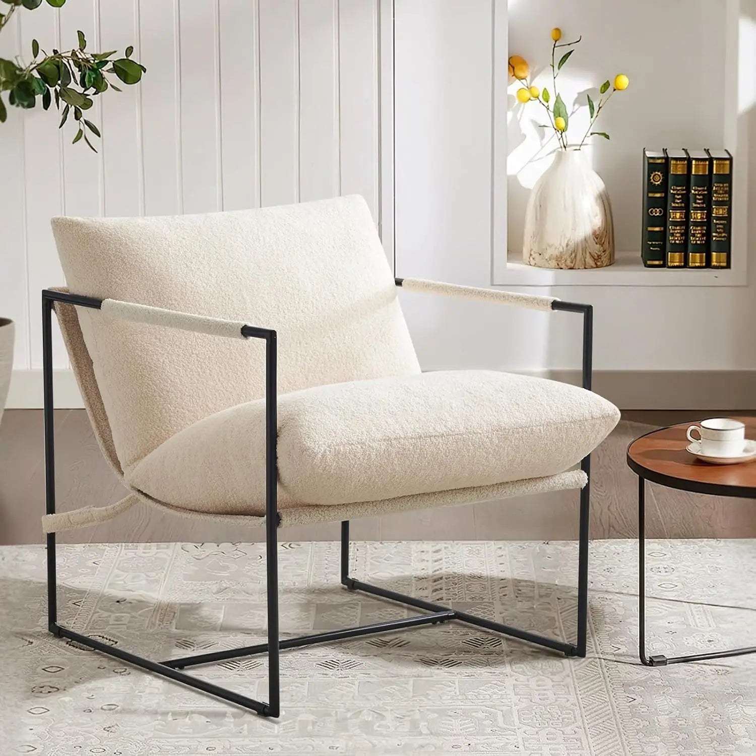 Modern Boucle Accent Chair