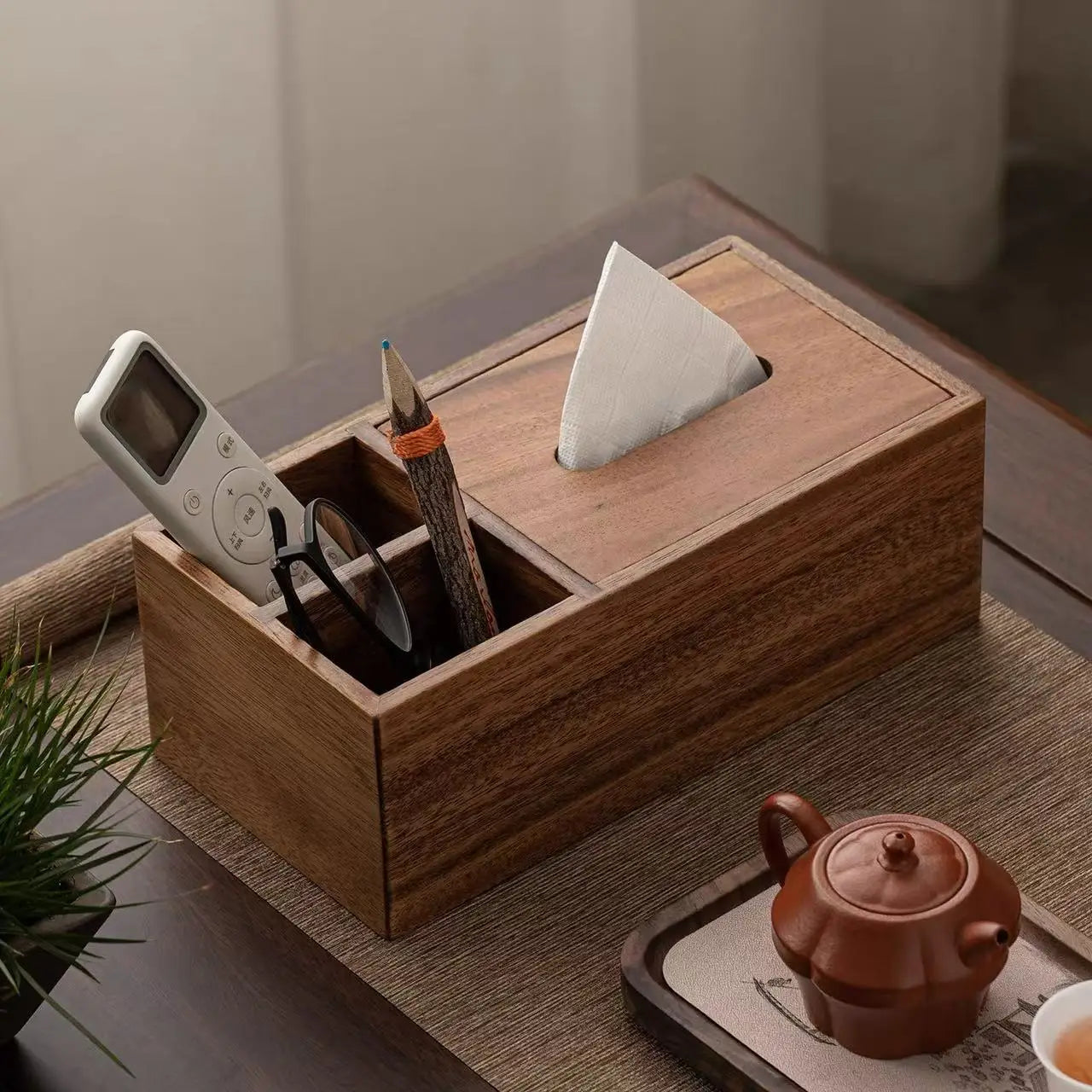 Walnut Minimalist Tissue Holder