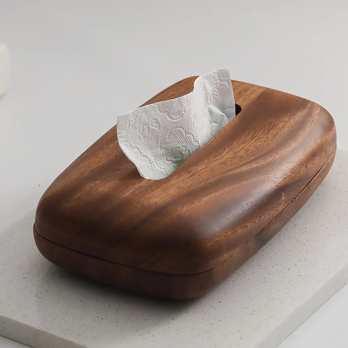 Walnut Minimalist Tissue Holder