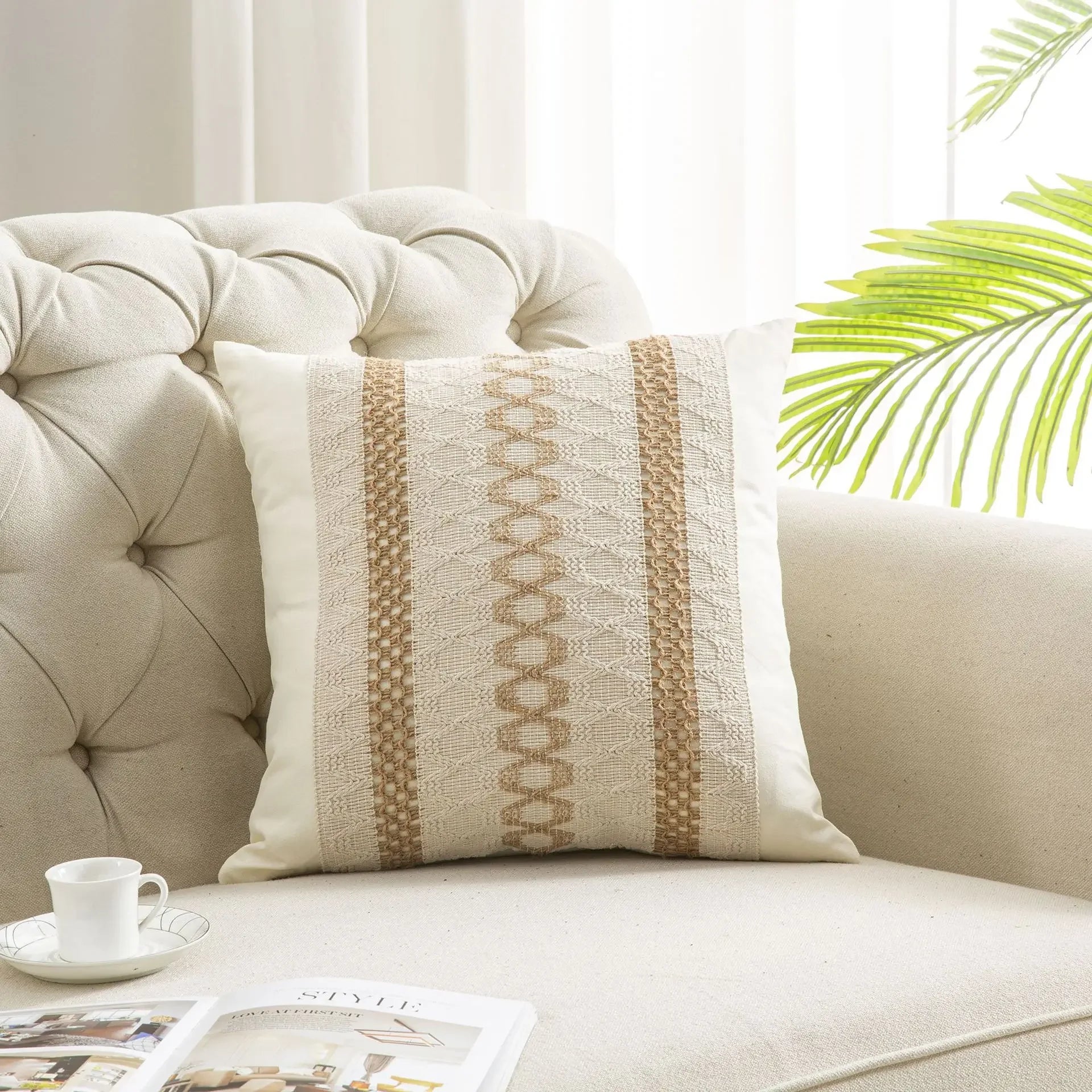 Boho Striped Woven Covers