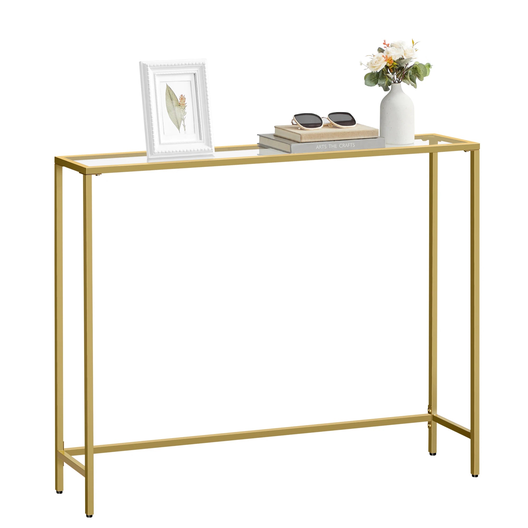 Modern Tempered Glass Console