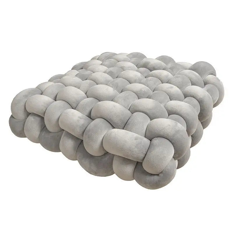 Plush Woven Knot Cushion