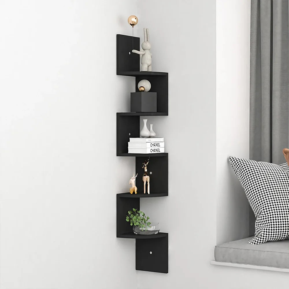 5-Tier Corner Wall Shelf