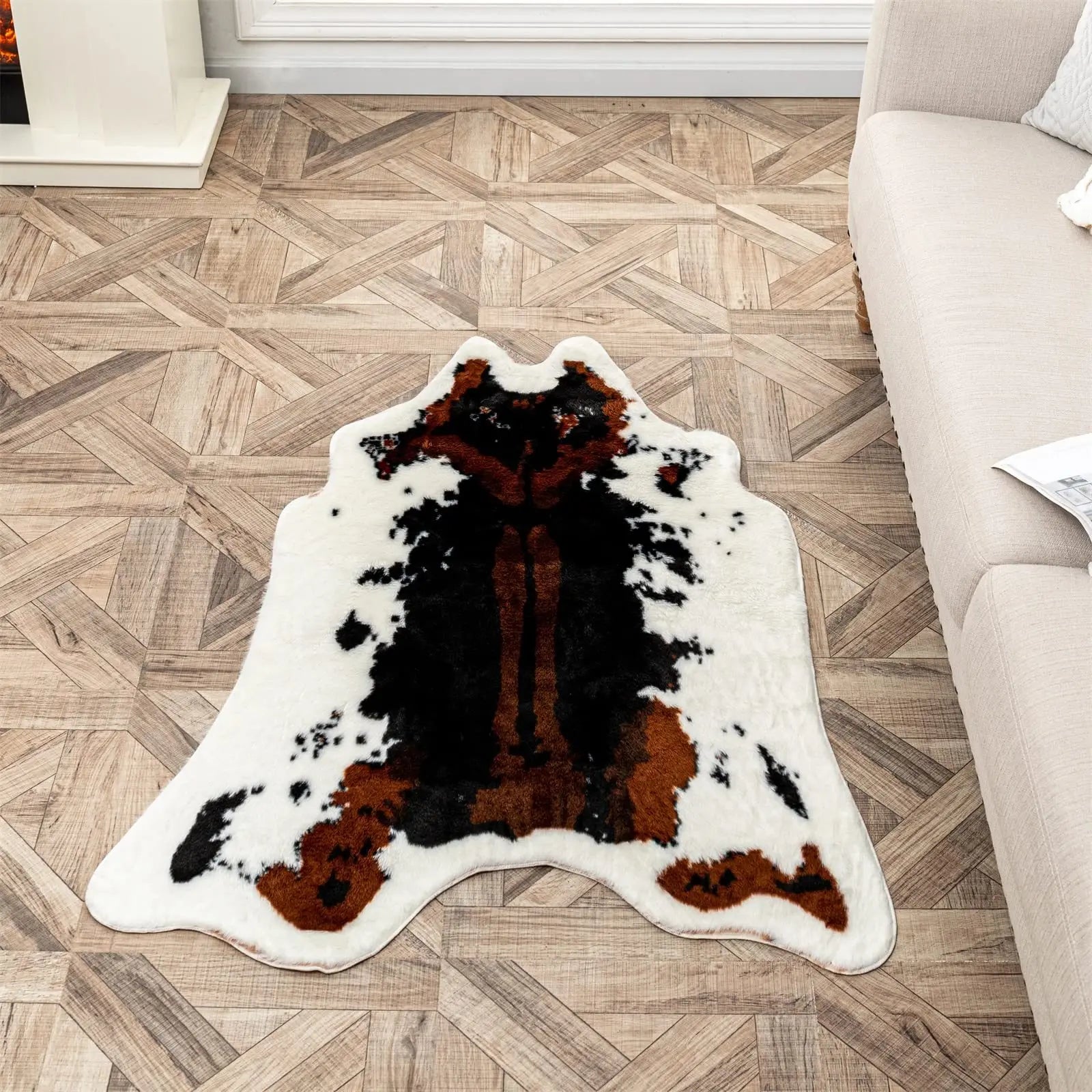 Faux Animal Bedside Rug