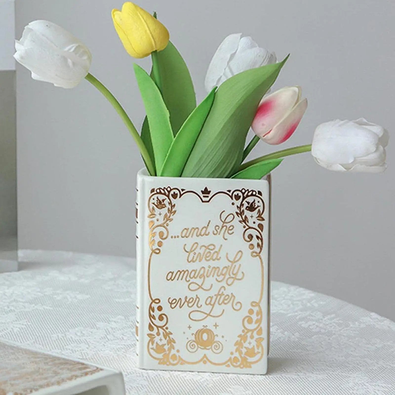 Book-Shaped Ceramic Vase