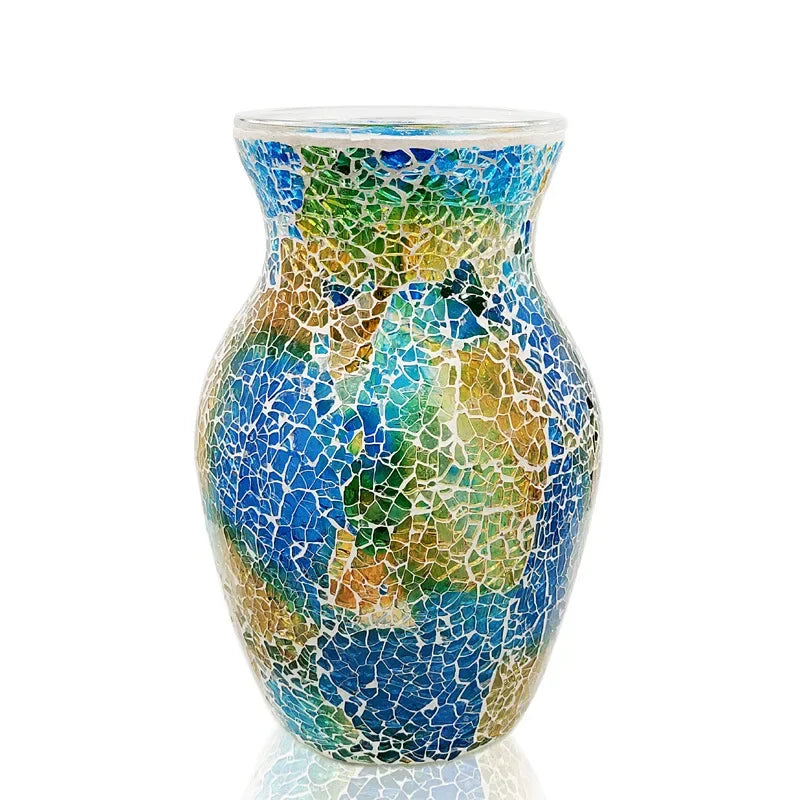 Colorful Mosaic Glass Vase