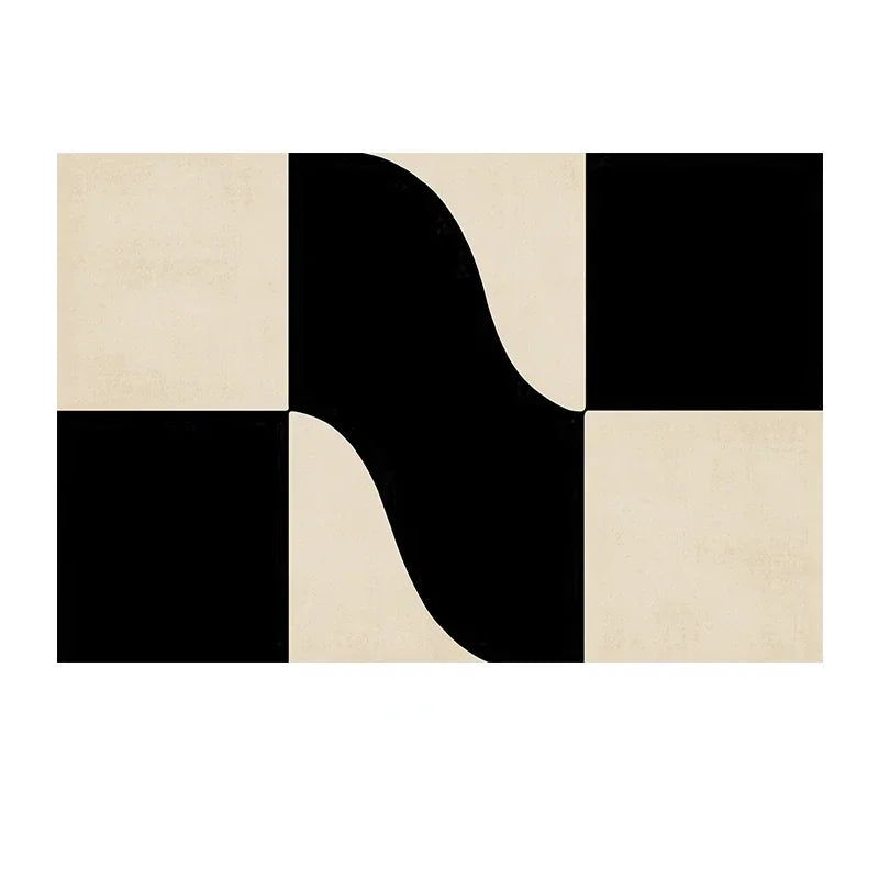 Retro Black White Rug