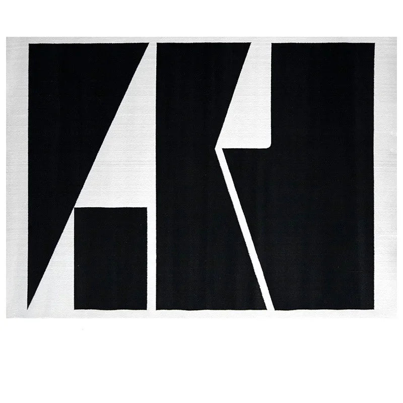 Retro Black White Rug