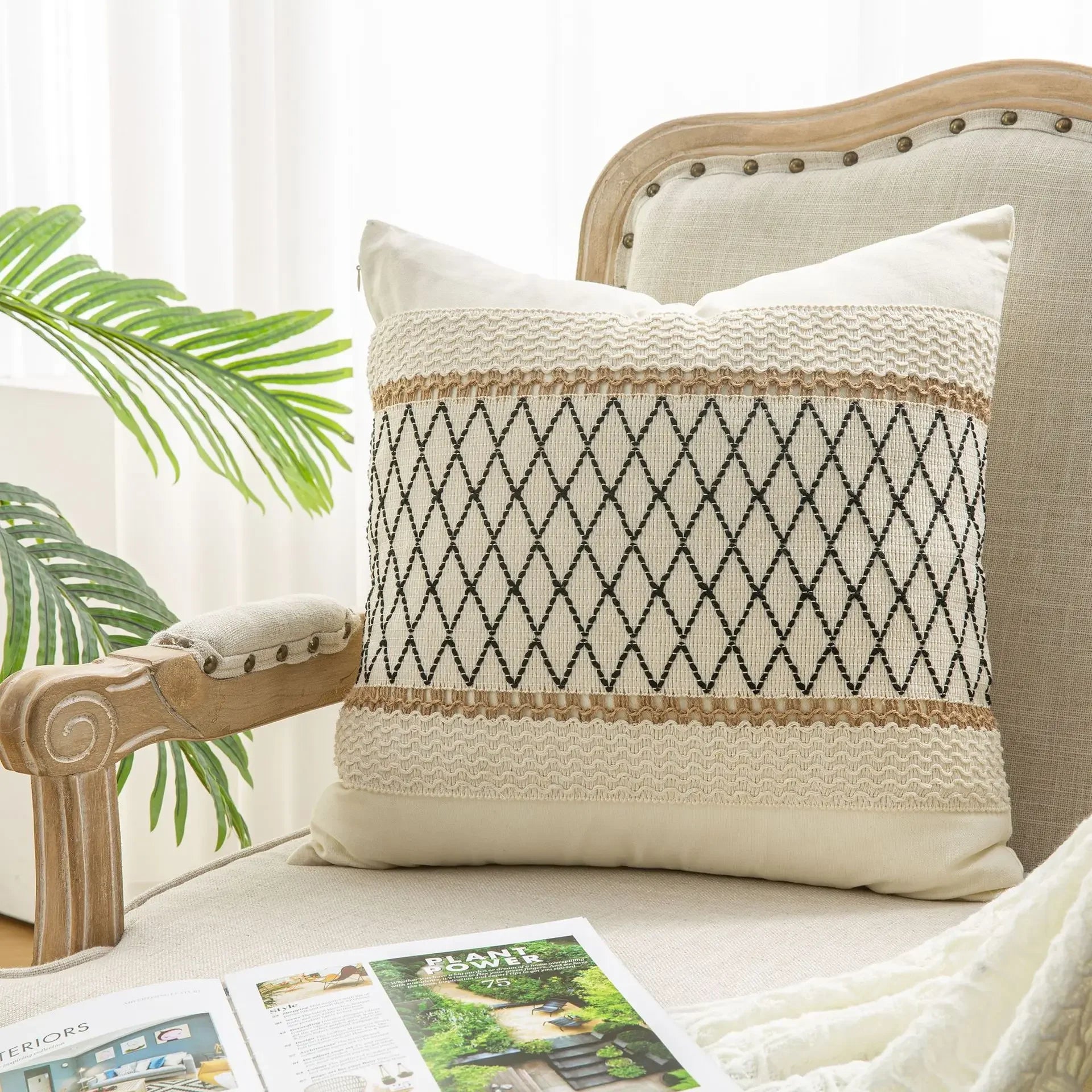 Boho Striped Woven Covers