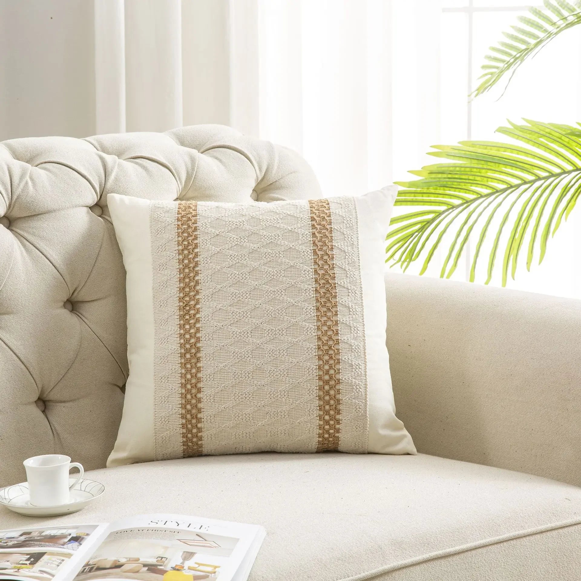 Boho Striped Woven Covers