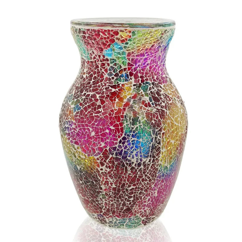 Colorful Mosaic Glass Vase
