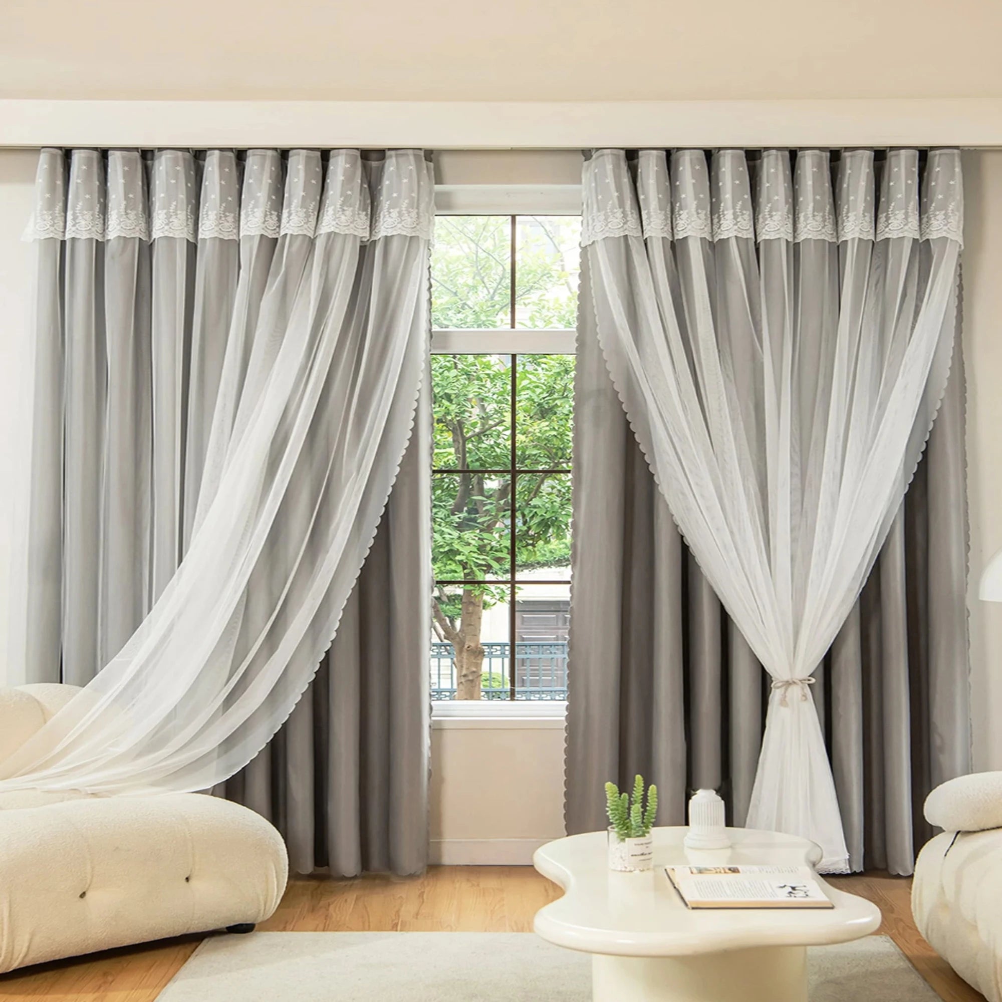 2-in-1 Layered Curtains