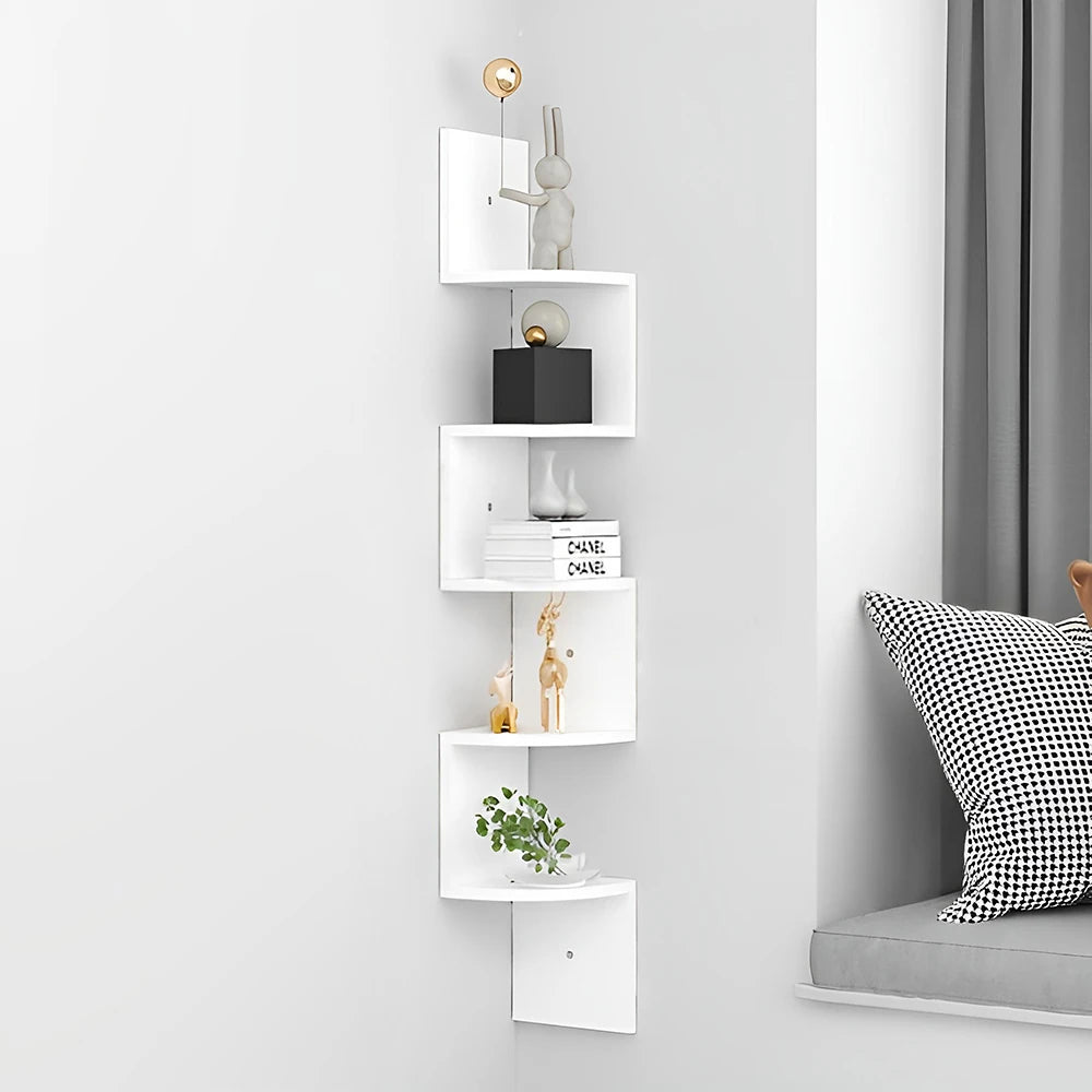 5-Tier Corner Wall Shelf