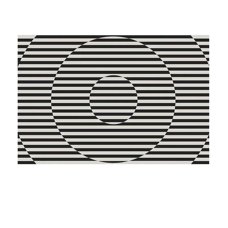 Retro Black White Rug